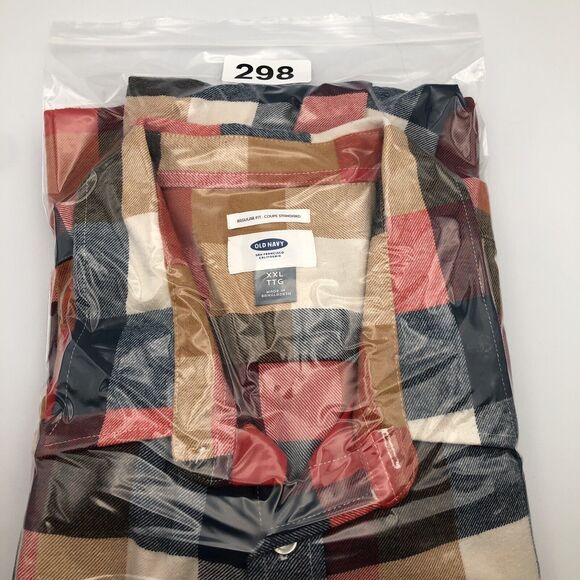 Old Navy Flannel Shirt Mens Size XXL Multicolor Regular Fit All Cotton Country - Picture 8 of 8